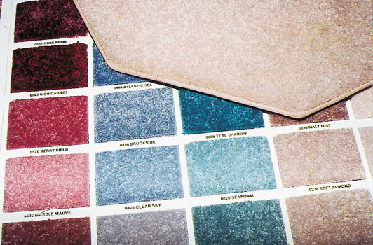 Carpeting and carpet pads throughout are made from recycled, two-liter PET pop bottles